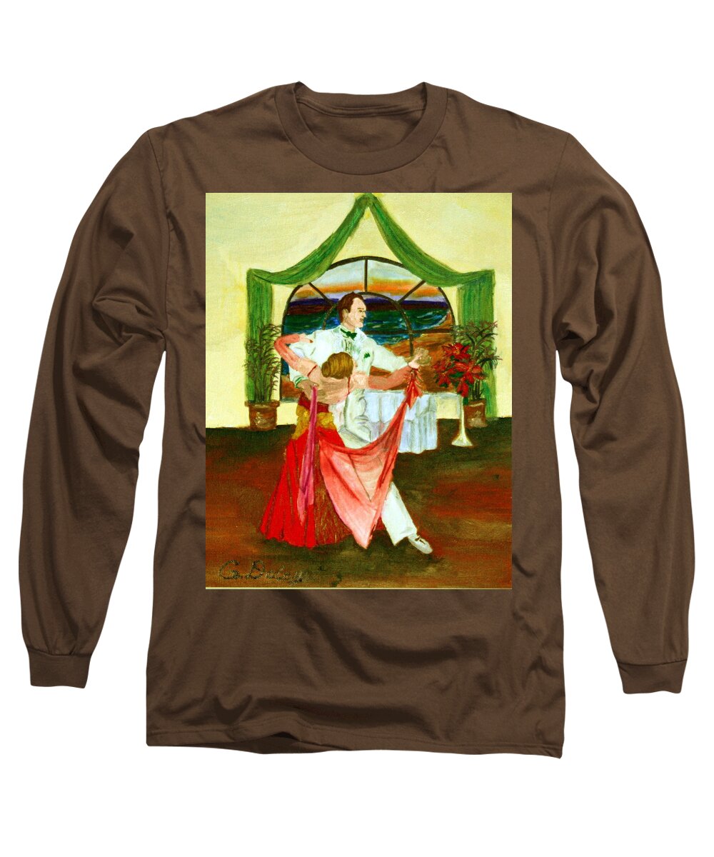 Christmas Ball Long Sleeve T-Shirt featuring the painting Christmas Ball by Gail Daley