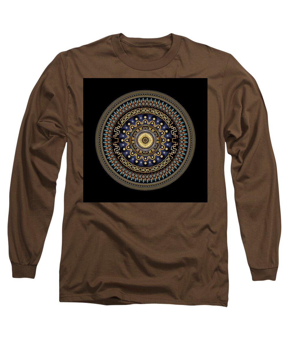 Mandala Long Sleeve T-Shirt featuring the digital art Circularium No 2643 by Alan Bennington