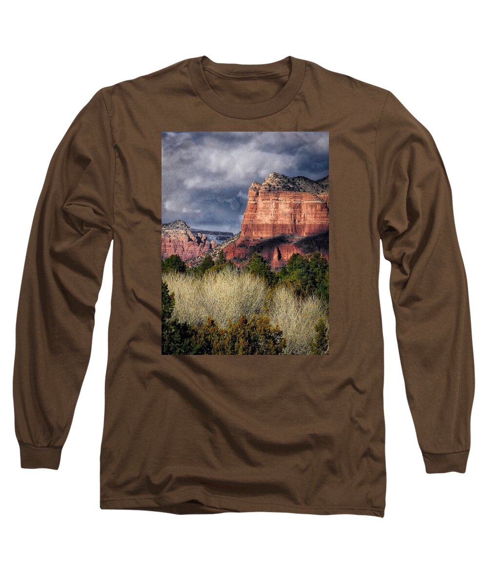 Sedona Long Sleeve T-Shirt featuring the photograph Clouds Over Sedona by Ches Black