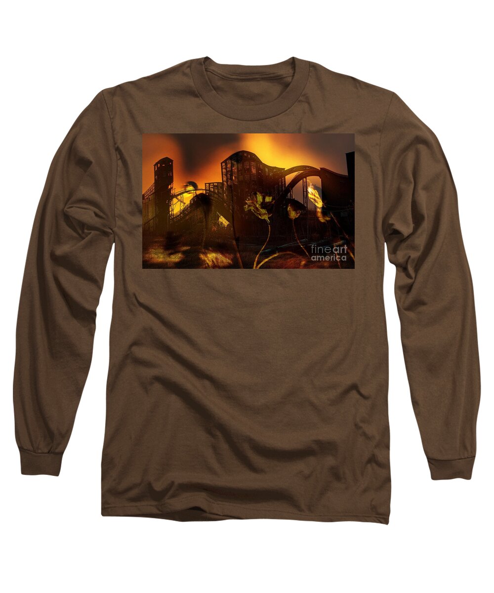 Coal Long Sleeve T-Shirt featuring the photograph Coal Breaker by Arthur Miller