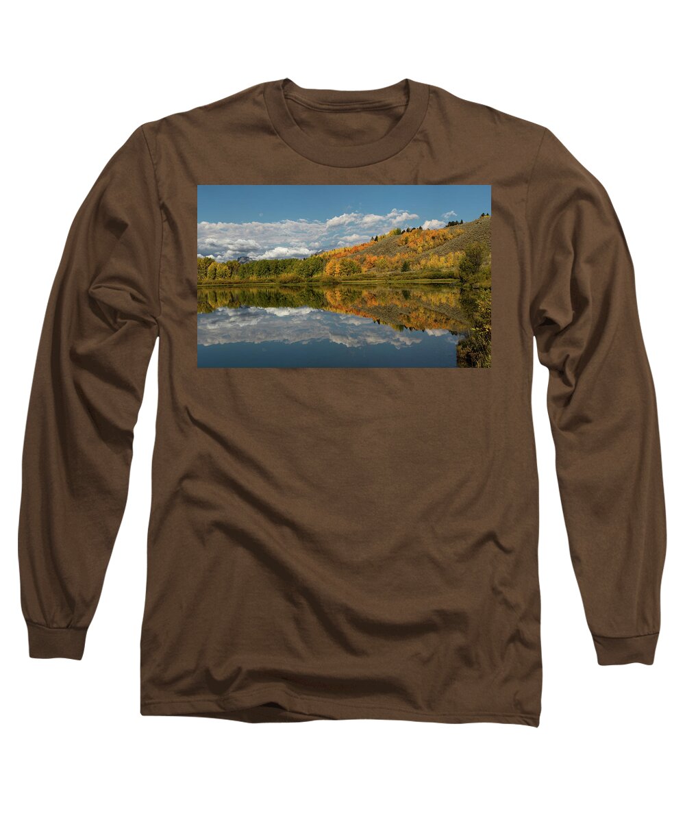 Fall Long Sleeve T-Shirt featuring the photograph Color at Oxbow Bend by Ronnie And Frances Howard