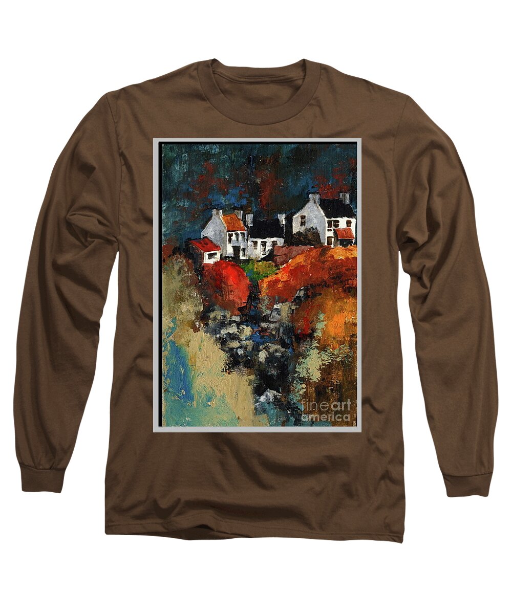 Ireland Long Sleeve T-Shirt featuring the painting Connemara Colours by Val Byrne