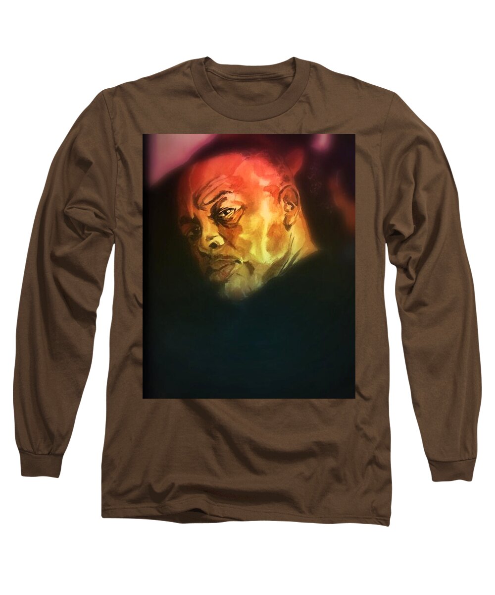 The Defiant Ones Long Sleeve T-Shirt featuring the painting Defiant by Joel Tesch
