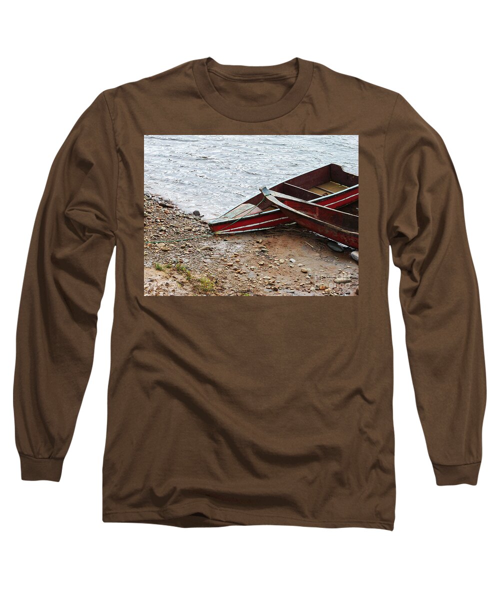 Boats Long Sleeve T-Shirt featuring the photograph Dos Barcos by Kathy McClure