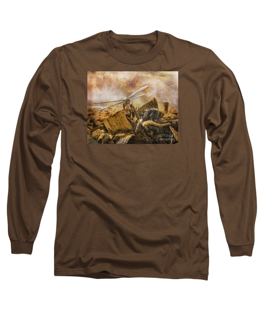 Dragonfly Long Sleeve T-Shirt featuring the digital art Dragonfly Dreams by Rhonda Strickland