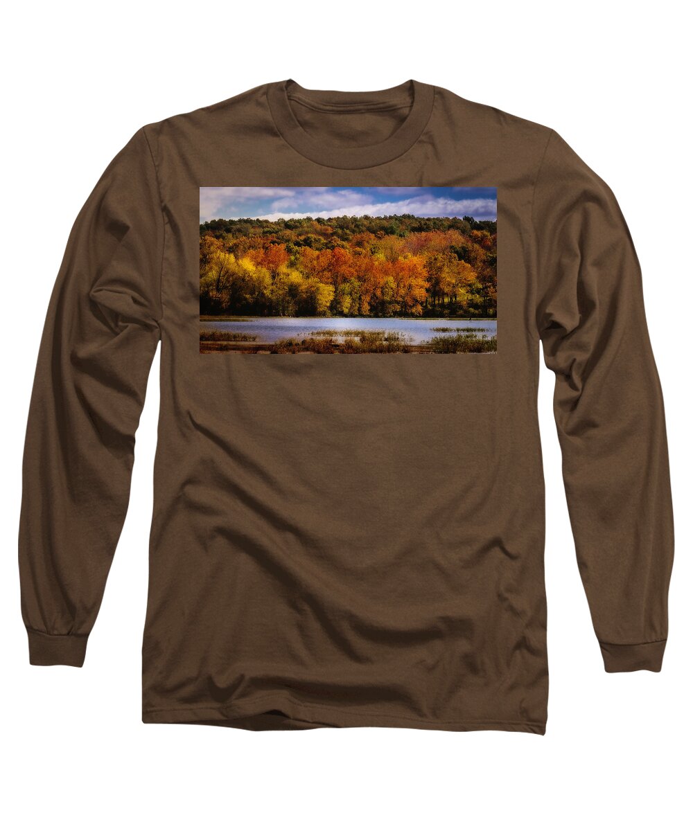 Fall Long Sleeve T-Shirt featuring the photograph Fall on Springfield Lake by Allin Sorenson