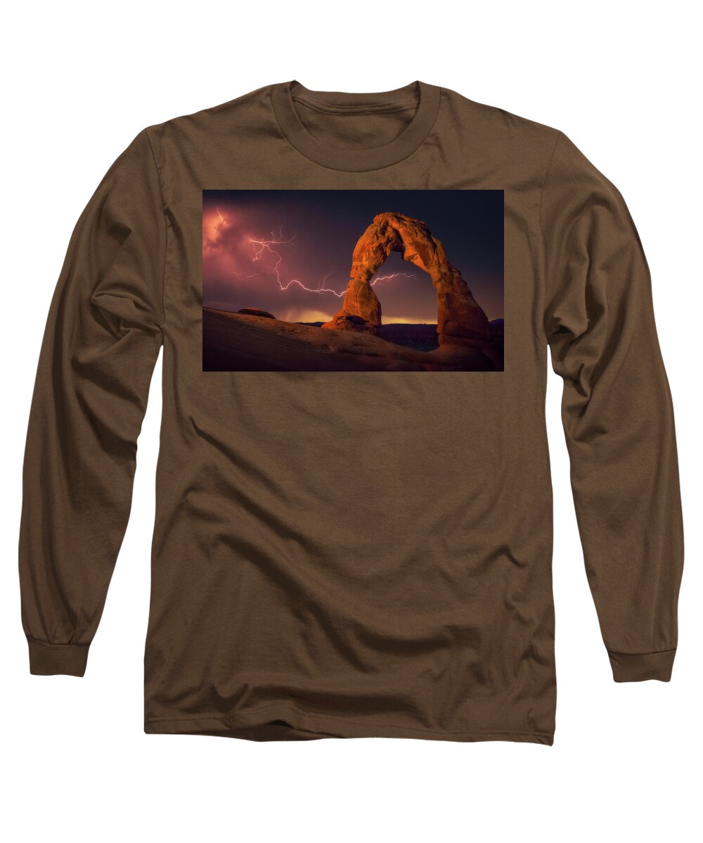 Storms Long Sleeve T-Shirt featuring the photograph Fire in the Sky by Darren White