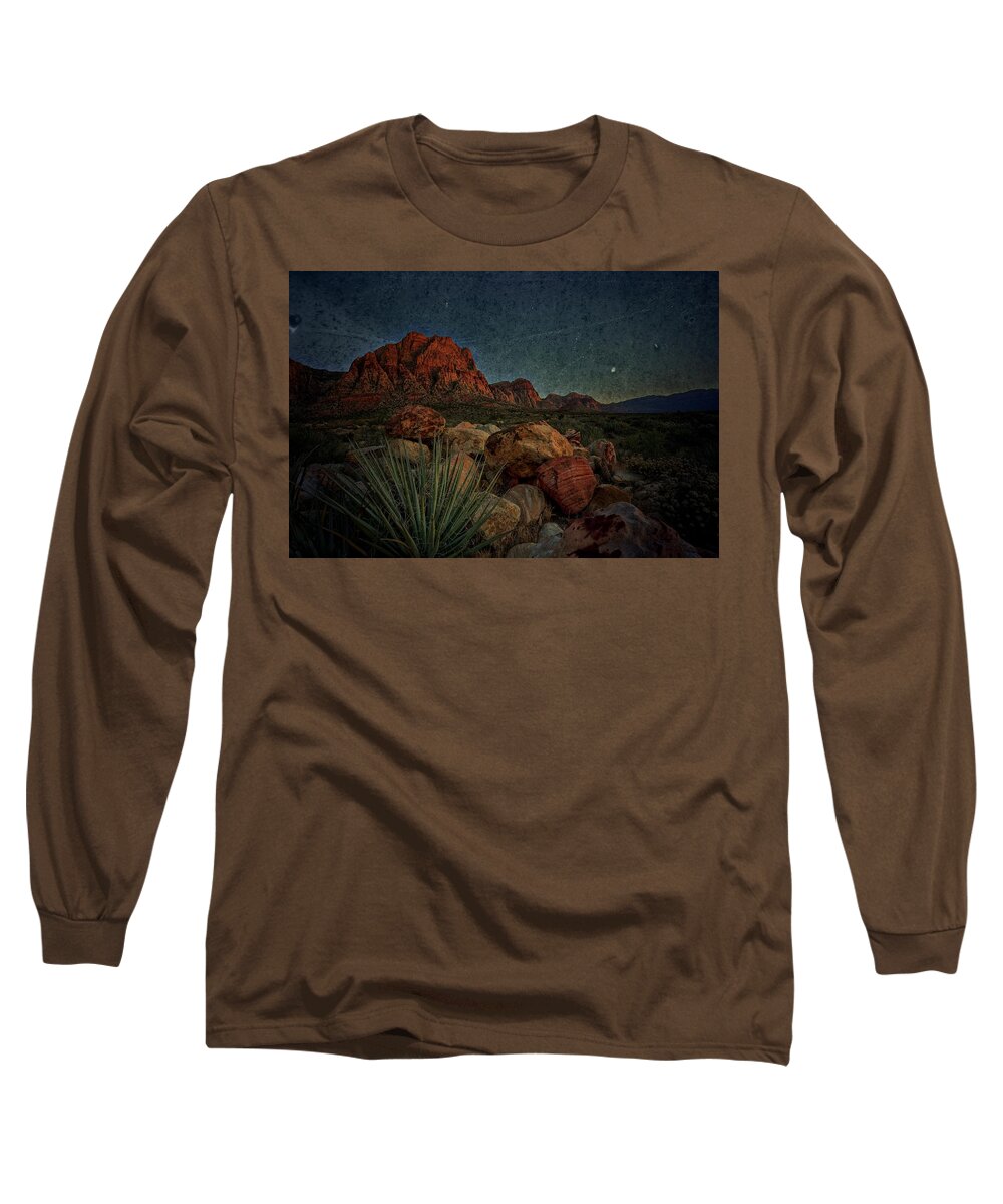 Red Rock Long Sleeve T-Shirt featuring the photograph flight AM by Mark Ross