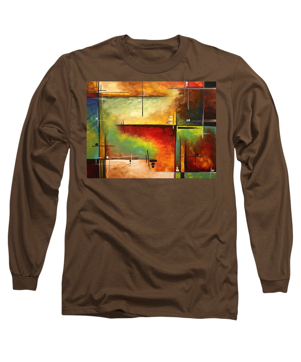 Abstract Long Sleeve T-Shirt featuring the painting Forgotten Promise by MADART by Megan Aroon