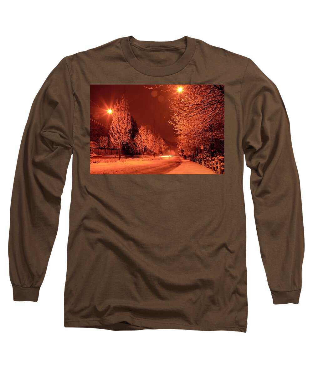 Snow Long Sleeve T-Shirt featuring the photograph Fresh Morning Snow by Monte Arnold