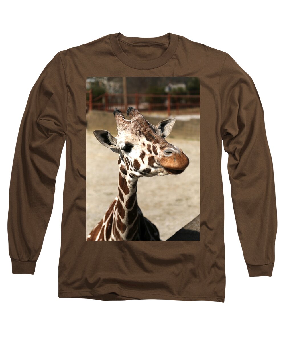 Giraffe Long Sleeve T-Shirt featuring the photograph Giraffe no 2 by Dwight Cook