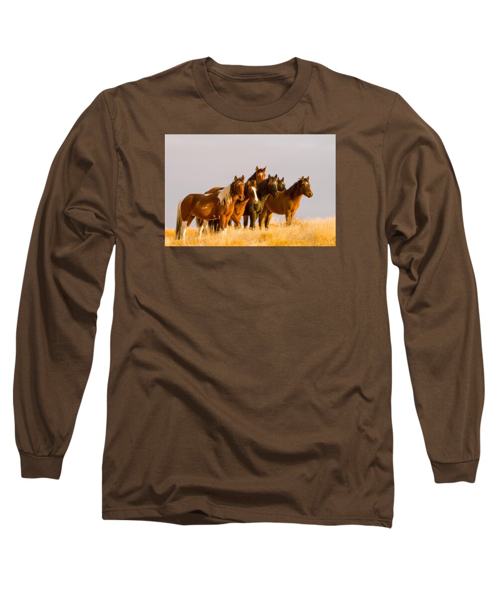Wild Horse Long Sleeve T-Shirt featuring the photograph Glow by Kent Keller