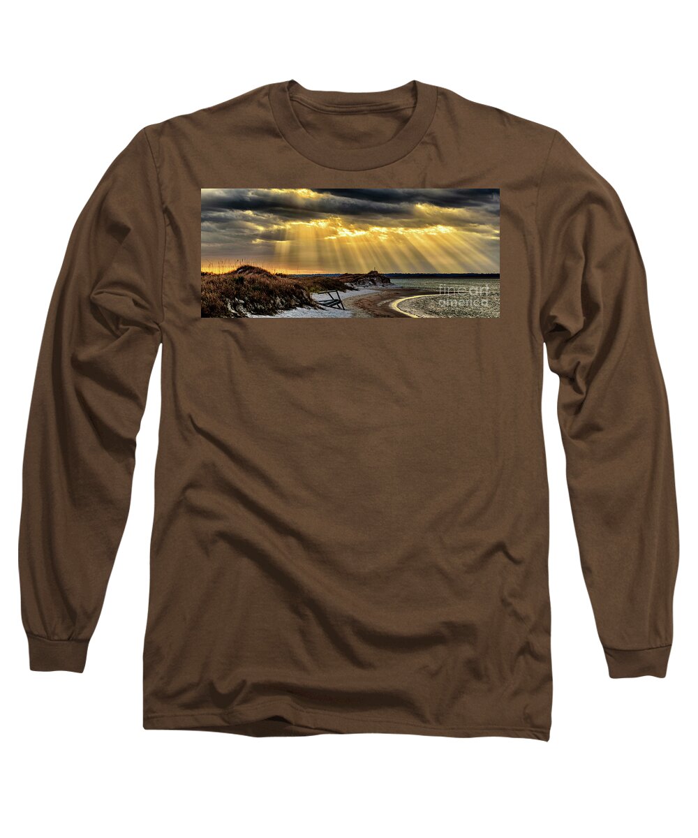 Sunset Long Sleeve T-Shirt featuring the photograph God's Light by DJA Images