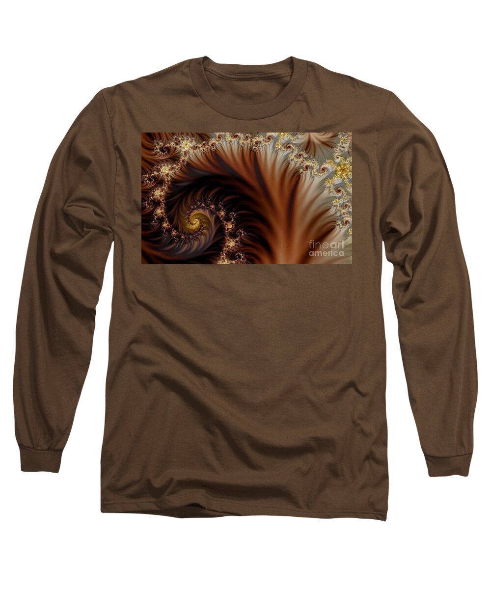 Clay Long Sleeve T-Shirt featuring the digital art Gold In Them Hills by Clayton Bruster