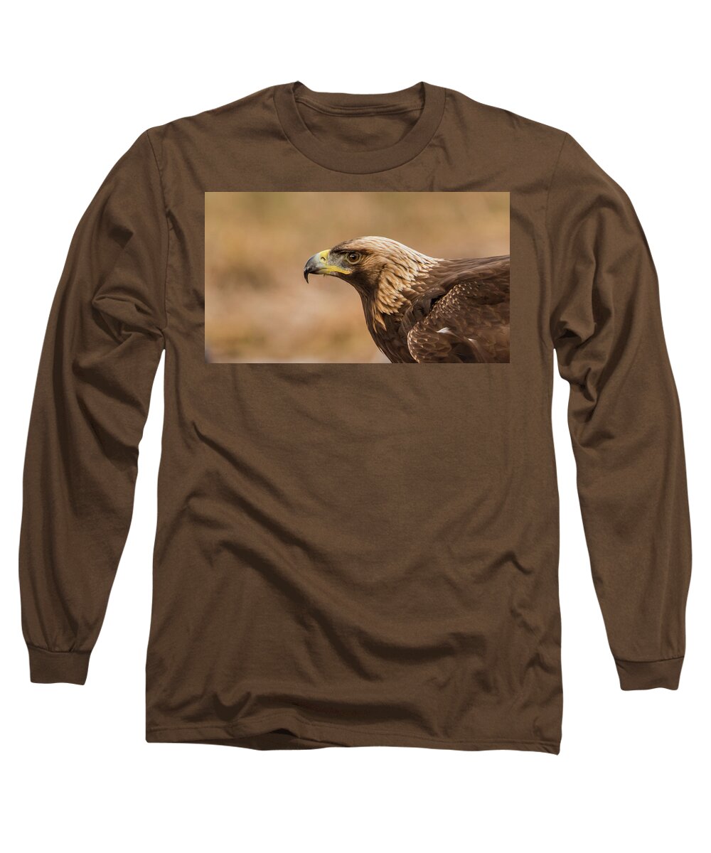 Golden Eagle Long Sleeve T-Shirt featuring the photograph Golden Eagle's Portrait by Torbjorn Swenelius