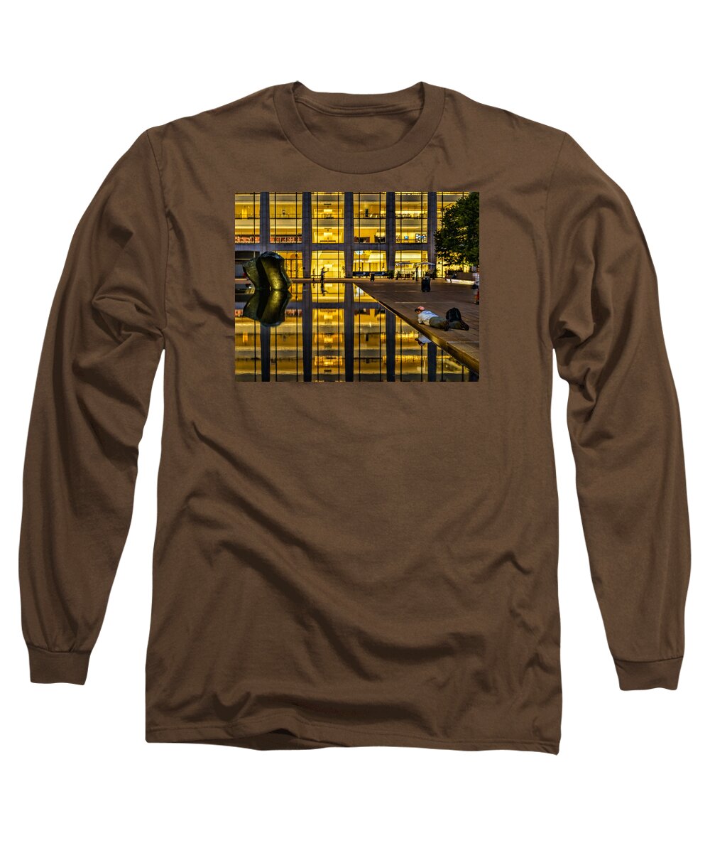 Reflection Long Sleeve T-Shirt featuring the photograph Golden Grid by Jeffrey Friedkin