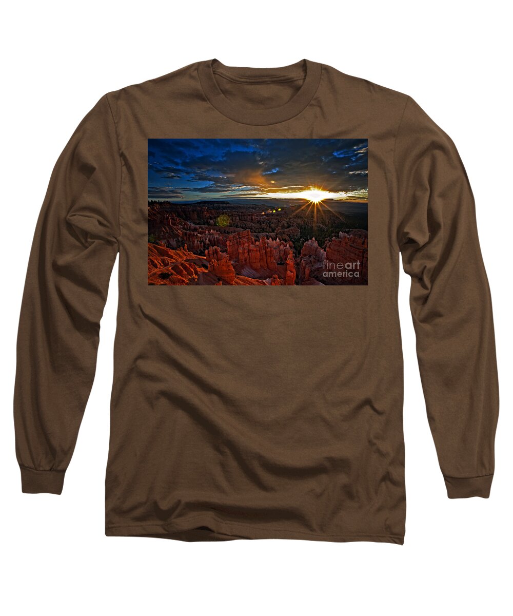 Bryce Canyon Long Sleeve T-Shirt featuring the photograph Hoodoos at Sunrise Bryce Canyon National Park by Sam Antonio