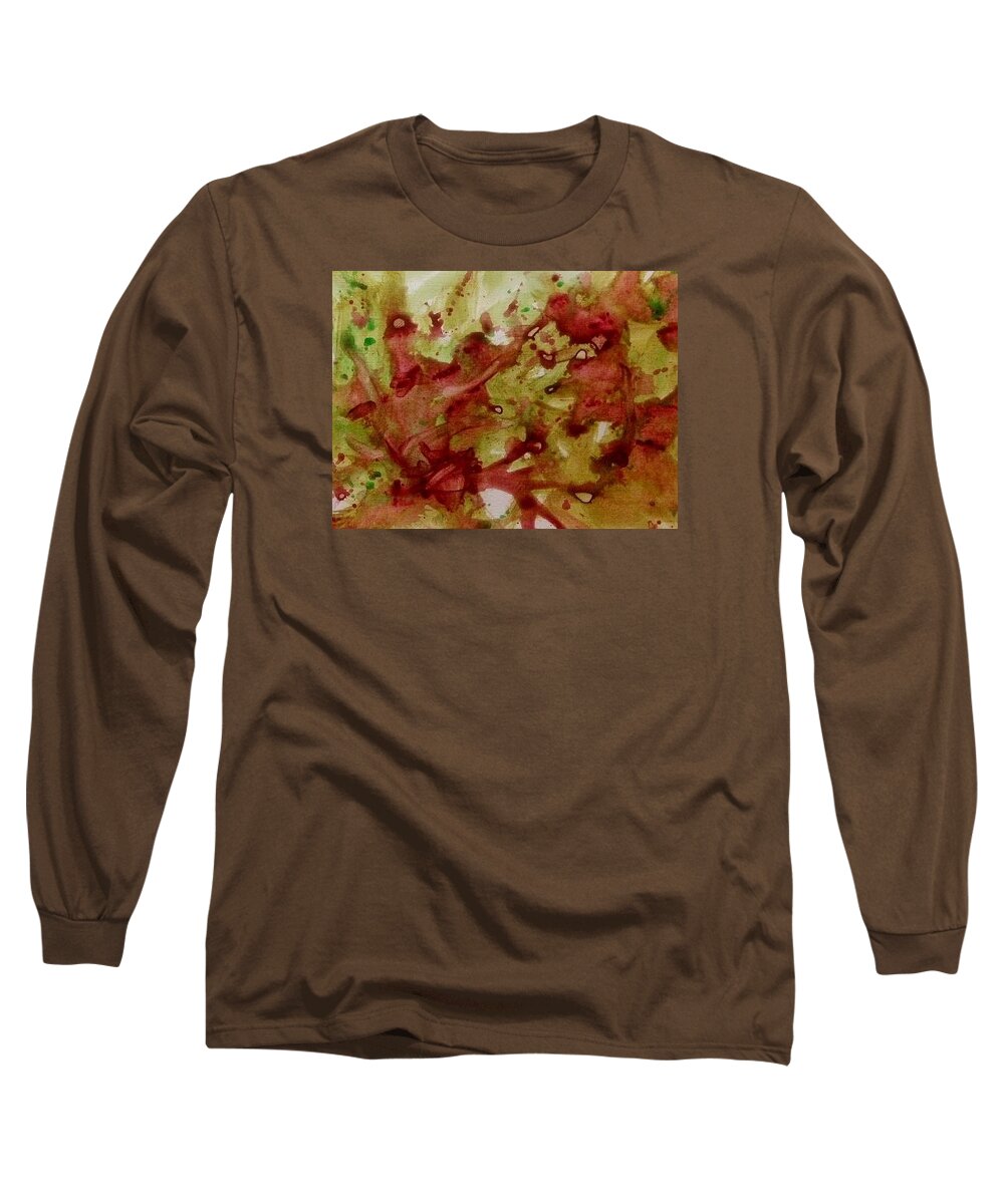 Abstract Long Sleeve T-Shirt featuring the painting Impromptue by Nicolas Bouteneff