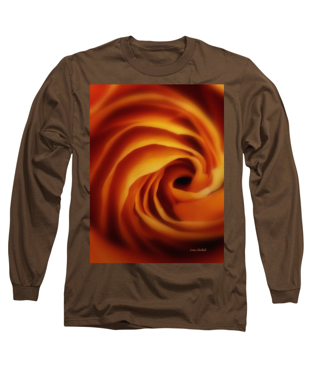Rose Long Sleeve T-Shirt featuring the photograph Inner Most Desire by Donna Blackhall