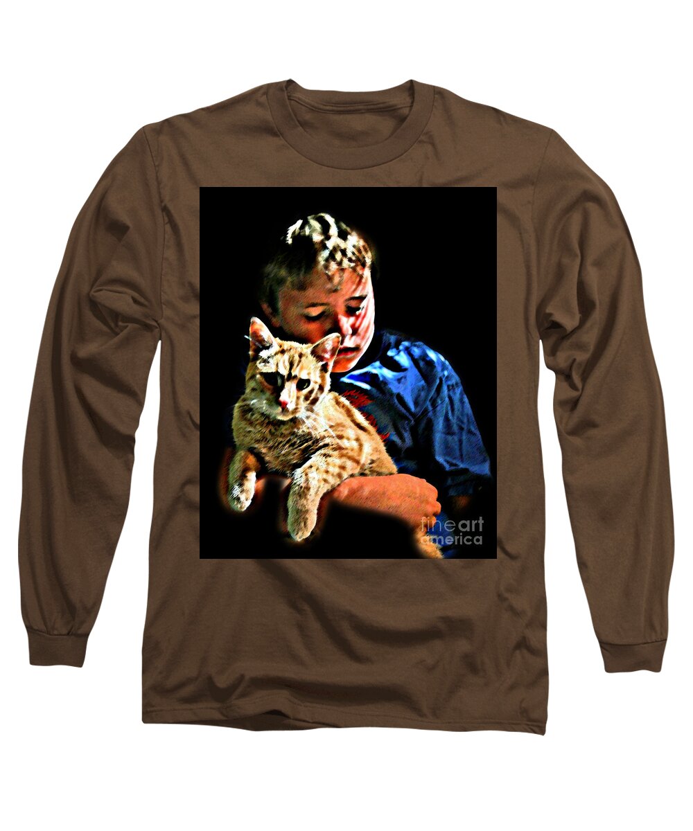  Long Sleeve T-Shirt featuring the digital art Jack n Ginger by Darcy Dietrich