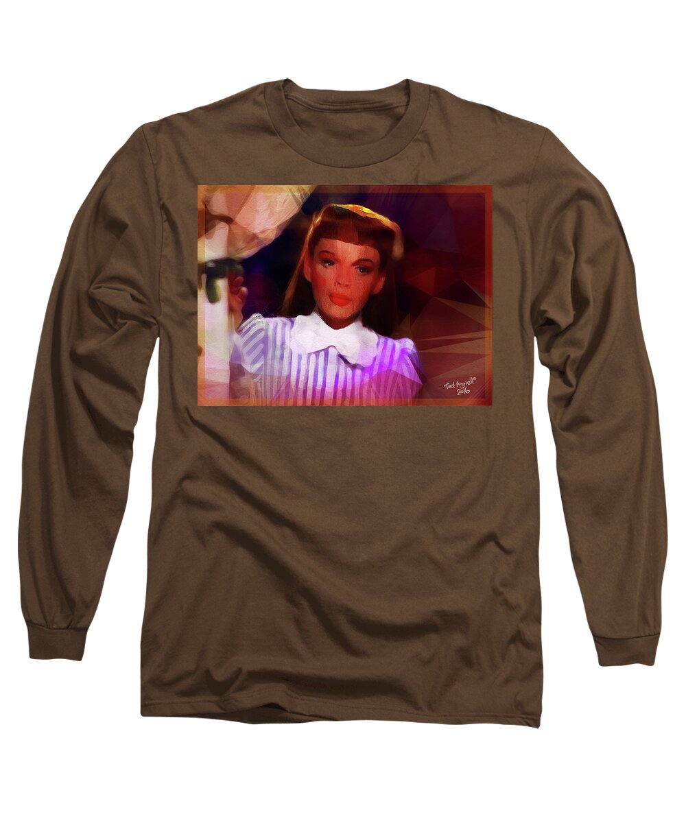 Judy Garland Long Sleeve T-Shirt featuring the digital art Judy Garland by Ted Azriel