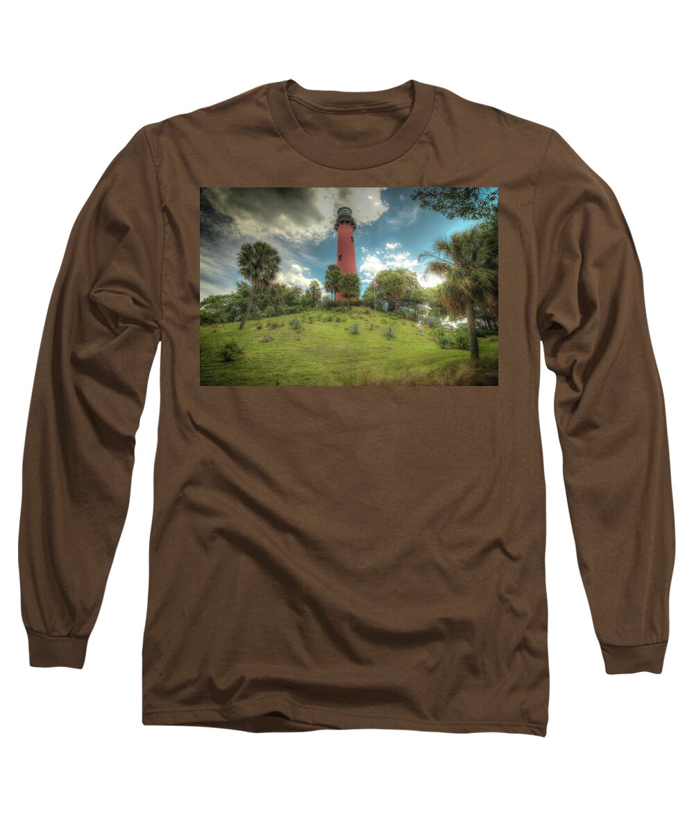 Lighthouse Long Sleeve T-Shirt featuring the photograph Jupiter Inlet Lighthouse by George Kenhan