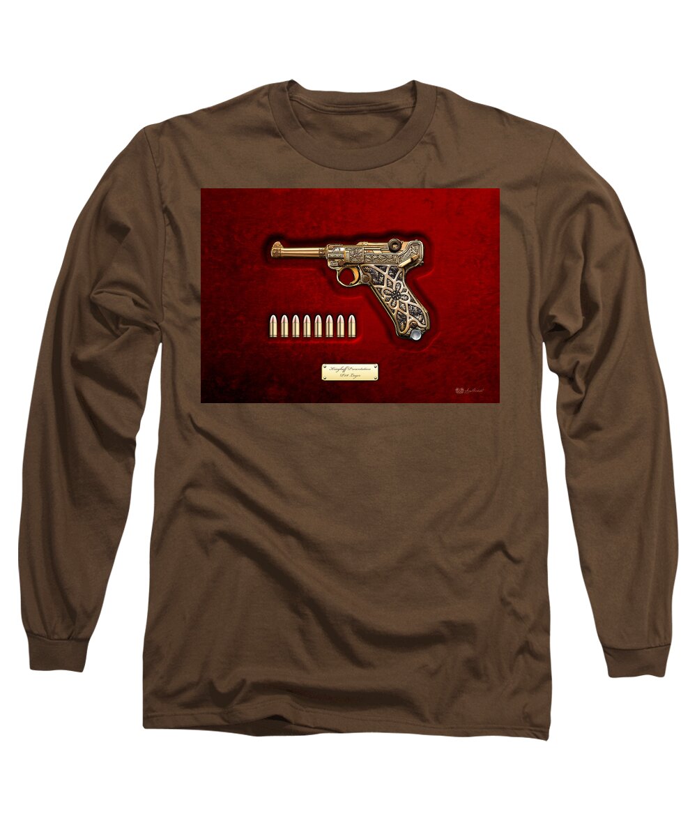 The Armory By Serge Averbukh Long Sleeve T-Shirt featuring the photograph Krieghoff Presentation P.08 Luger by Serge Averbukh