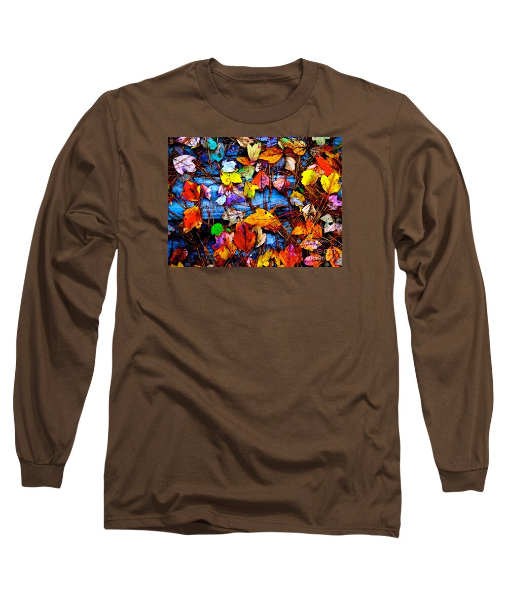 Cathy Dee Janes Long Sleeve T-Shirt featuring the photograph Leaves of Colors by Cathy Dee Janes