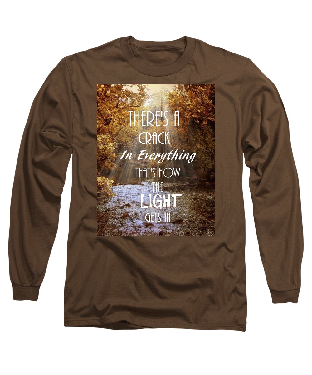 Leonard Cohen Long Sleeve T-Shirt featuring the photograph Leonard Cohen Quote by Jessica Jenney