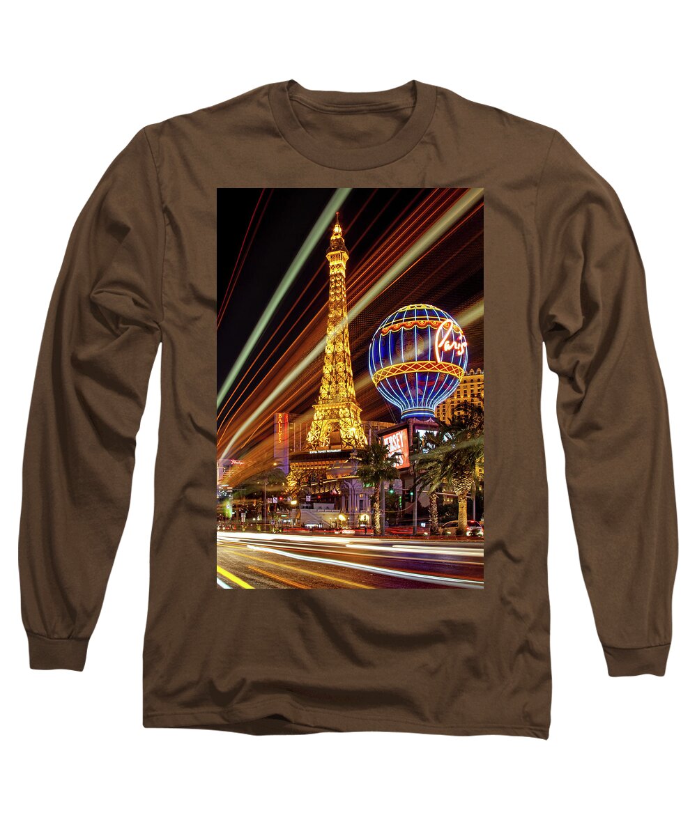 Las Vegas Skyline Long Sleeve T-Shirt featuring the photograph Let The Fun Begin by Az Jackson