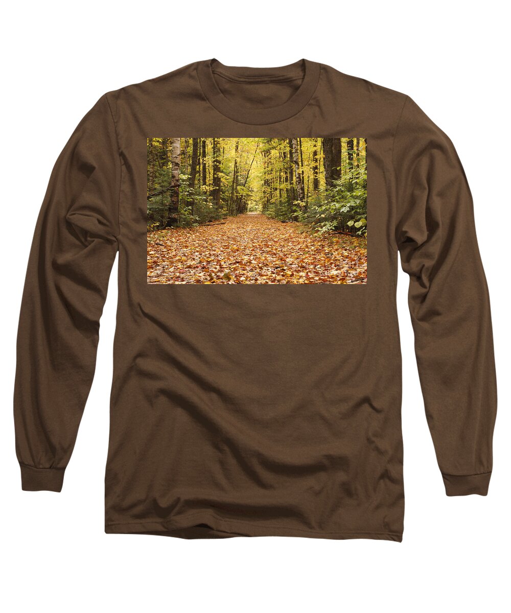 White Mountain National Forest Long Sleeve T-Shirt featuring the photograph Lincoln Woods Trail - White Mountains New Hampshire by Erin Paul Donovan