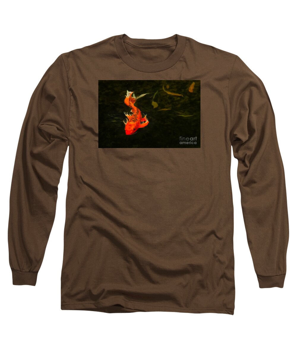 Koi Long Sleeve T-Shirt featuring the photograph Love Descends by Marilyn Cornwell