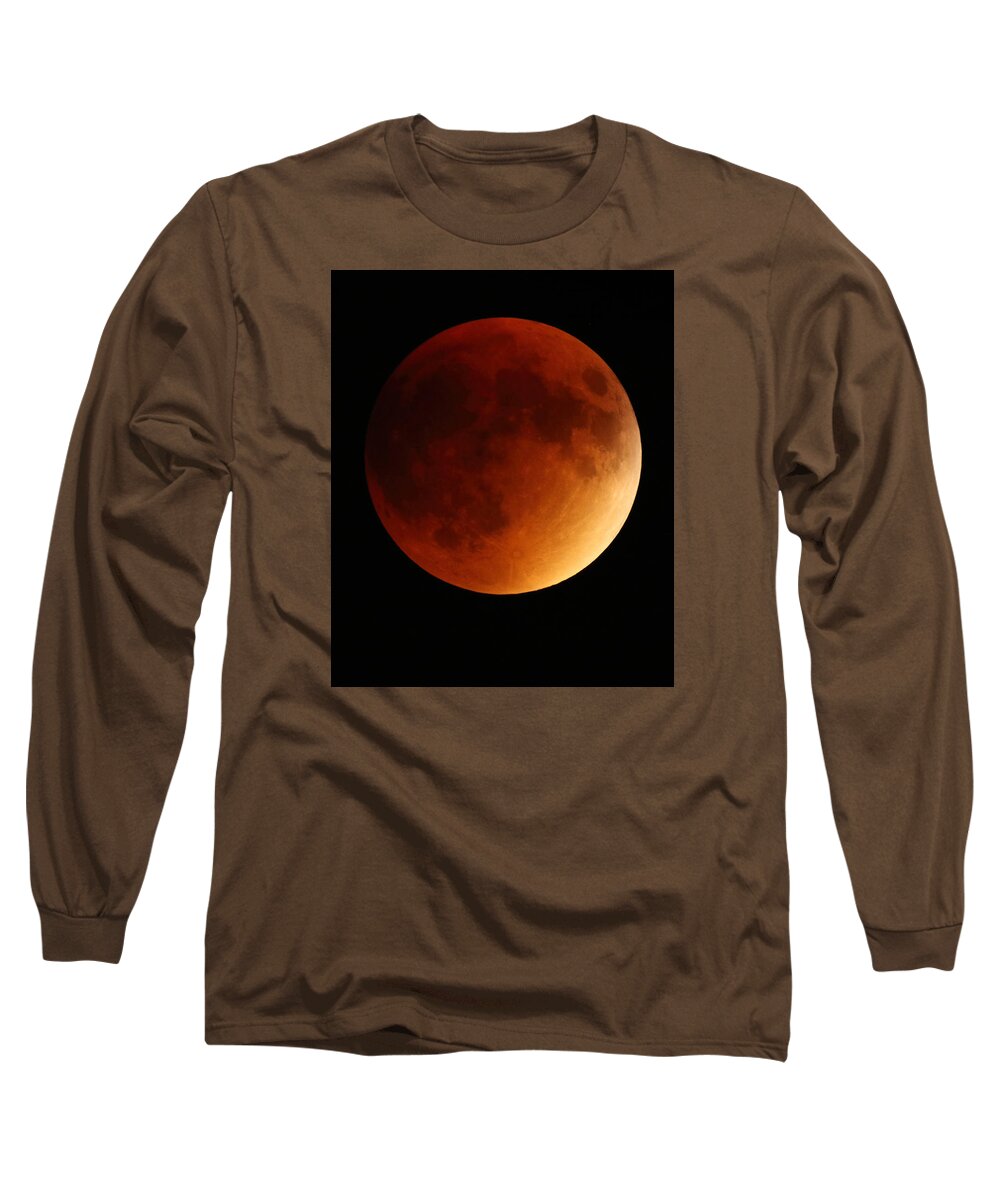 Lunar Long Sleeve T-Shirt featuring the photograph Lunar Eclipse 1 by Coby Cooper