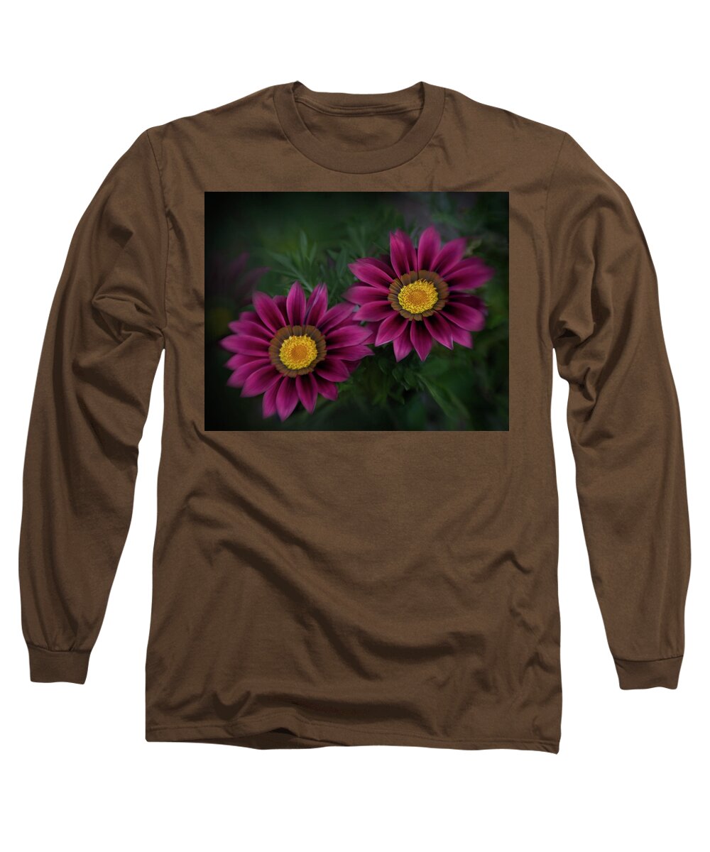 Botany Long Sleeve T-Shirt featuring the photograph Magenta African Daisies by David and Carol Kelly