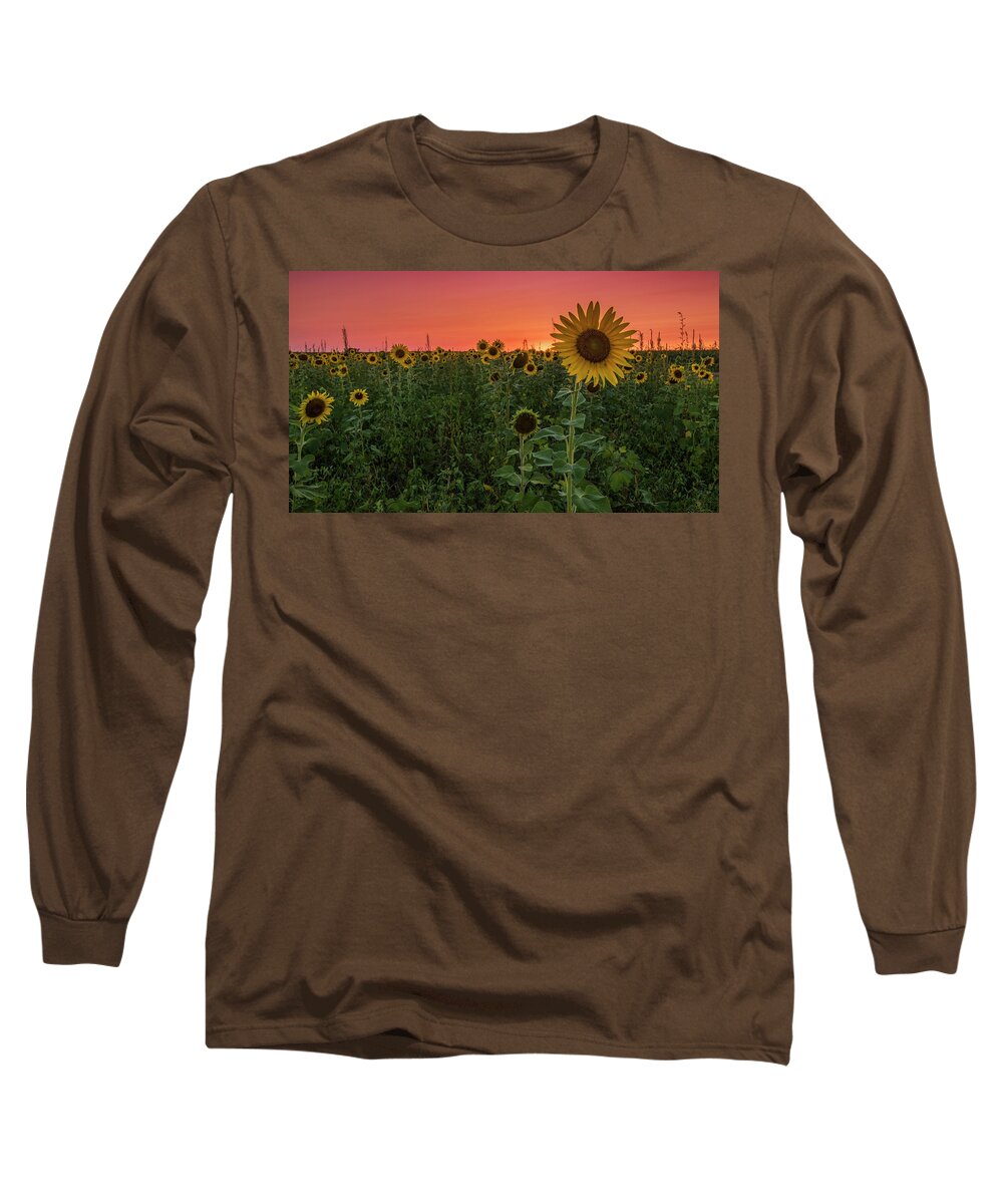 Sunset Long Sleeve T-Shirt featuring the photograph Missouri Sunset by Holly Ross