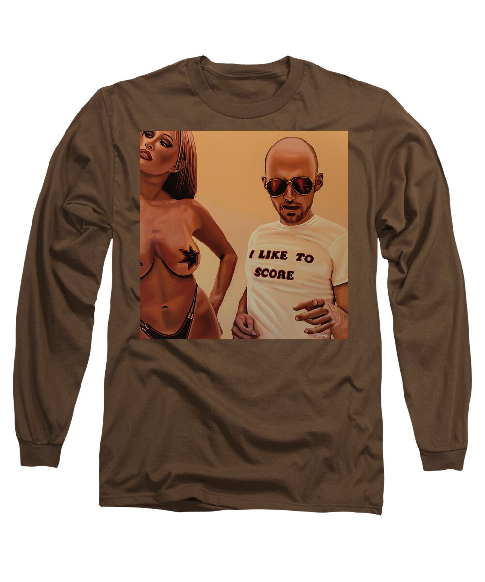 Moby Long Sleeve T-Shirt featuring the painting Moby Painting by Paul Meijering