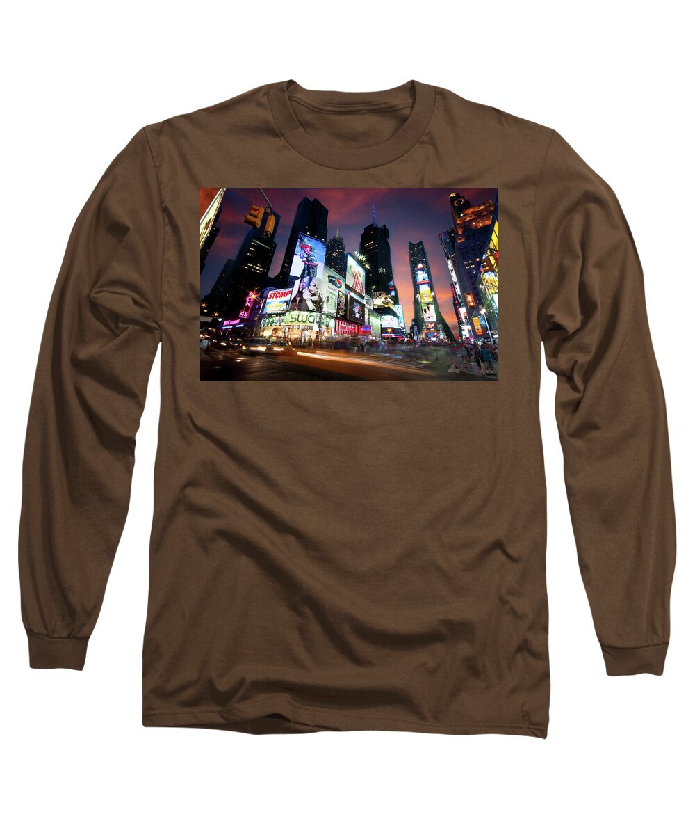 Michalakis Ppalis Long Sleeve T-Shirt featuring the photograph New York Cityscape by Michalakis Ppalis