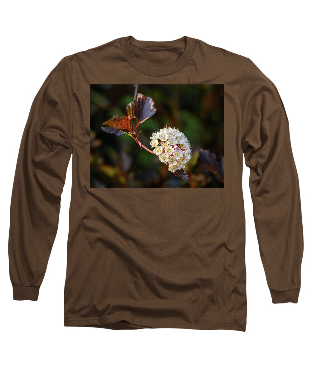 Flower Long Sleeve T-Shirt featuring the photograph Ninebark Summer Wine by Robert Mitchell