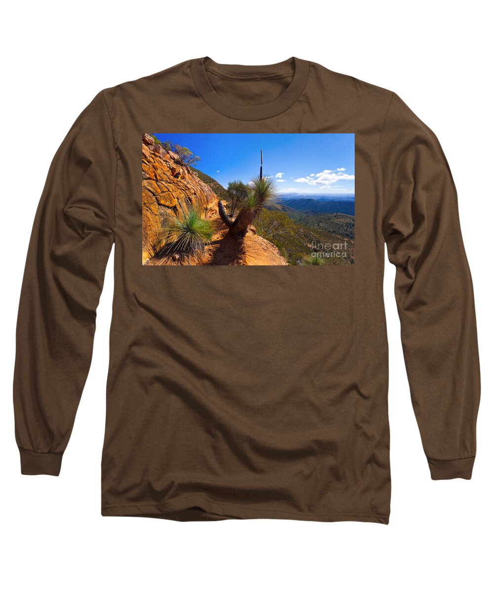 Northern Flinders Ranges Abc Range Outback Landscape Landscapes South Australia Australian Wilpena Pound Long Sleeve T-Shirt featuring the photograph Northern Flinders Ranges and the ABC Range by Bill Robinson