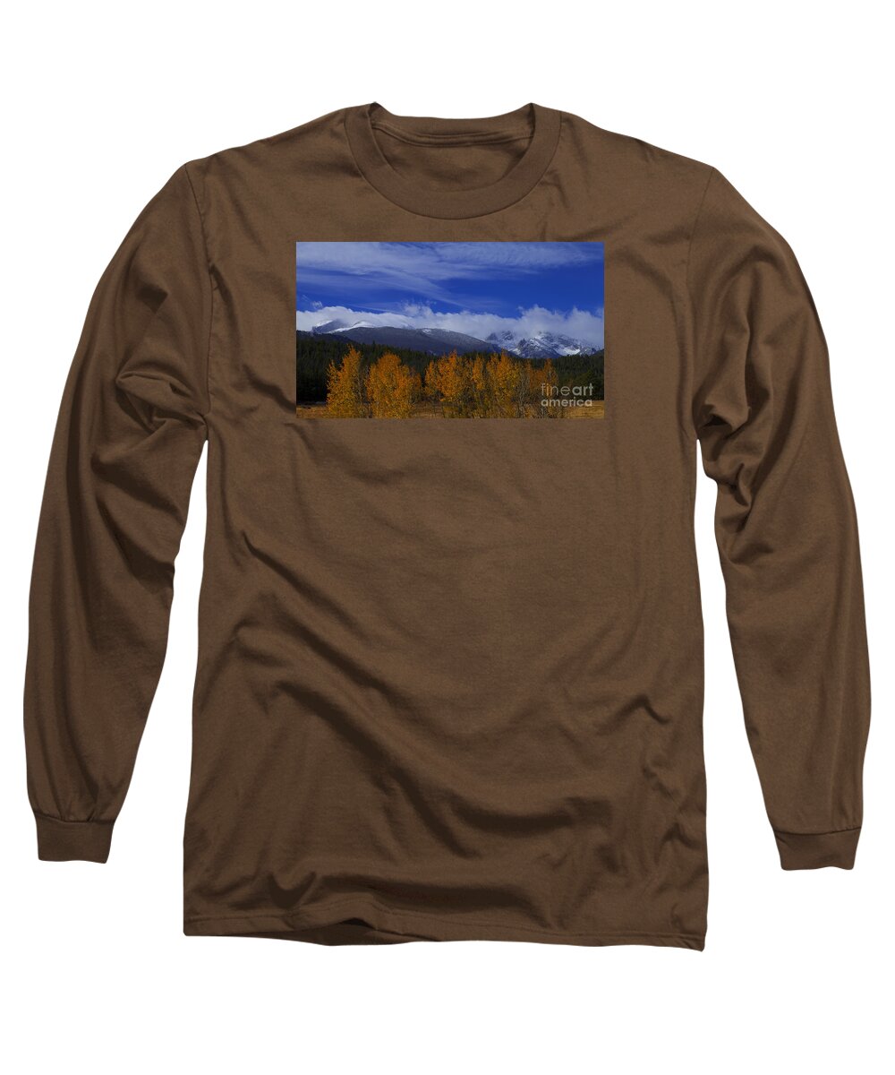Aspen Trees Long Sleeve T-Shirt featuring the photograph Not Yet Winter by Barbara Schultheis