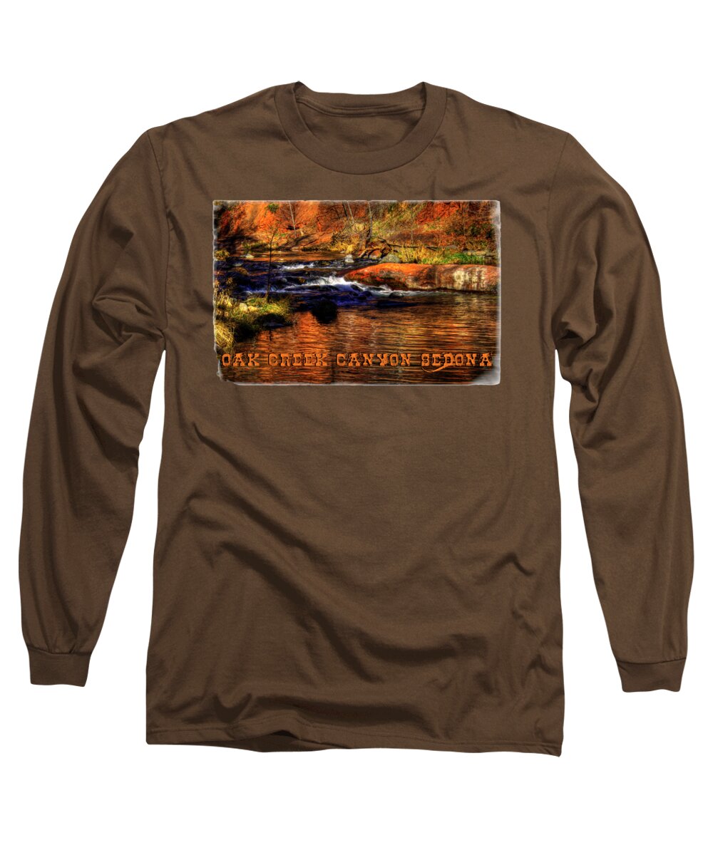 Arizona Long Sleeve T-Shirt featuring the photograph Oak Creek Cascade by Roger Passman
