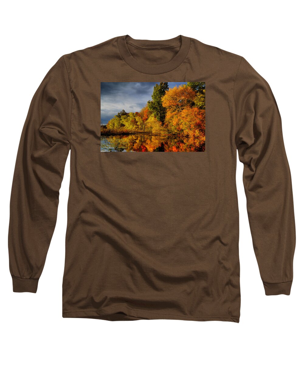 October Long Sleeve T-Shirt featuring the photograph October Foliage by Lilia S
