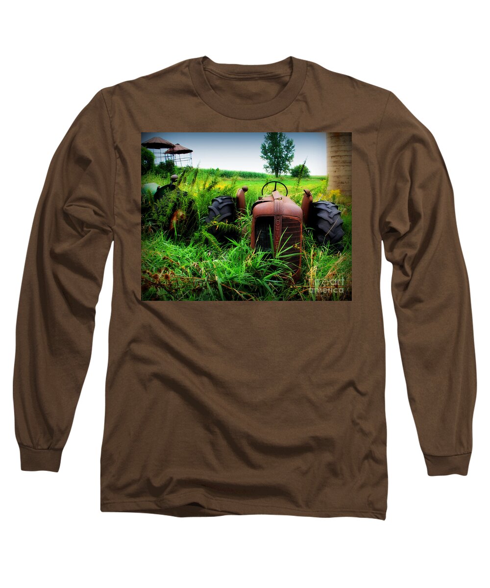 Tractor Long Sleeve T-Shirt featuring the photograph Old Oliver by Perry Webster