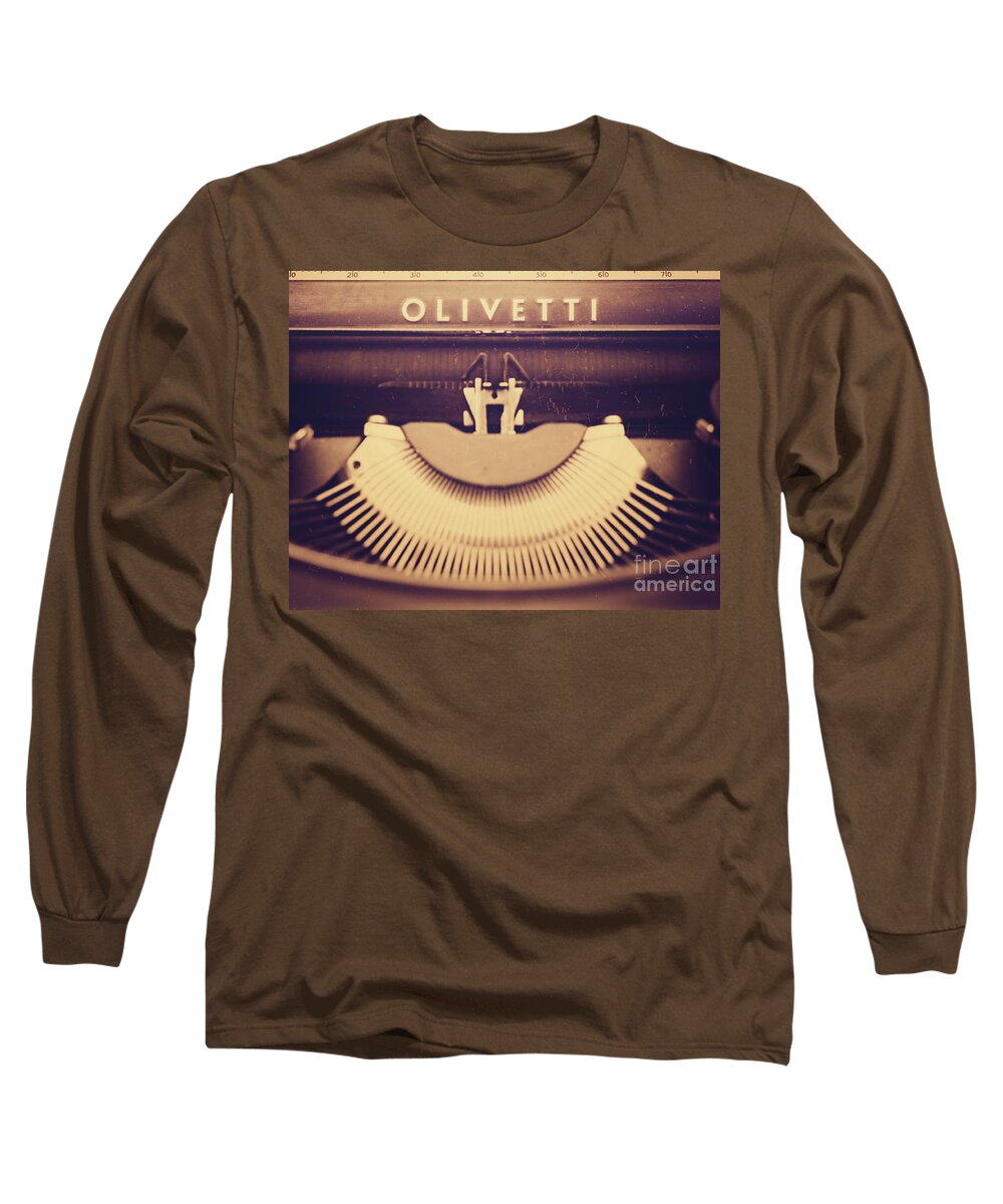 Adriano Long Sleeve T-Shirt featuring the photograph Olivetti typewriter by Giuseppe Esposito