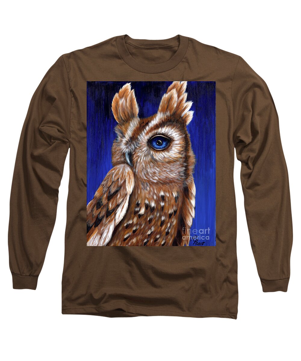 One Long Sleeve T-Shirt featuring the painting One Eye Willy by Rebecca Parker