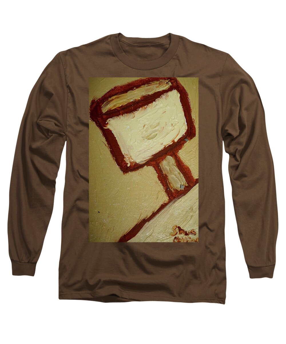 Lamp Long Sleeve T-Shirt featuring the painting One Lamp by Shea Holliman