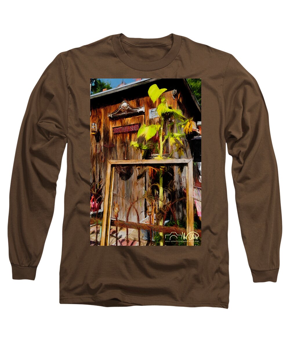 Antiques Long Sleeve T-Shirt featuring the digital art One Mans Trash 1 by Barry Wills