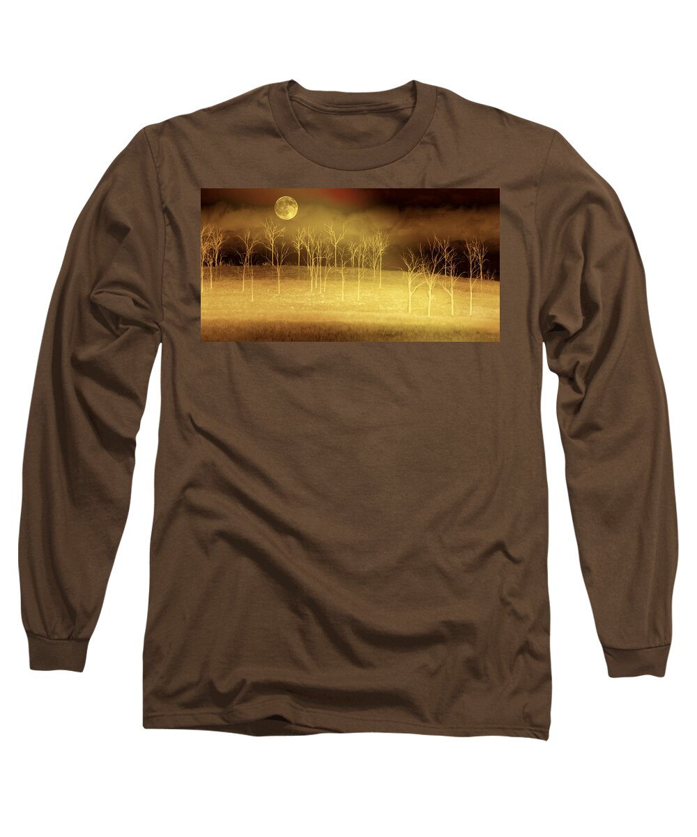 Landscapes Long Sleeve T-Shirt featuring the photograph Only at Night by Holly Kempe