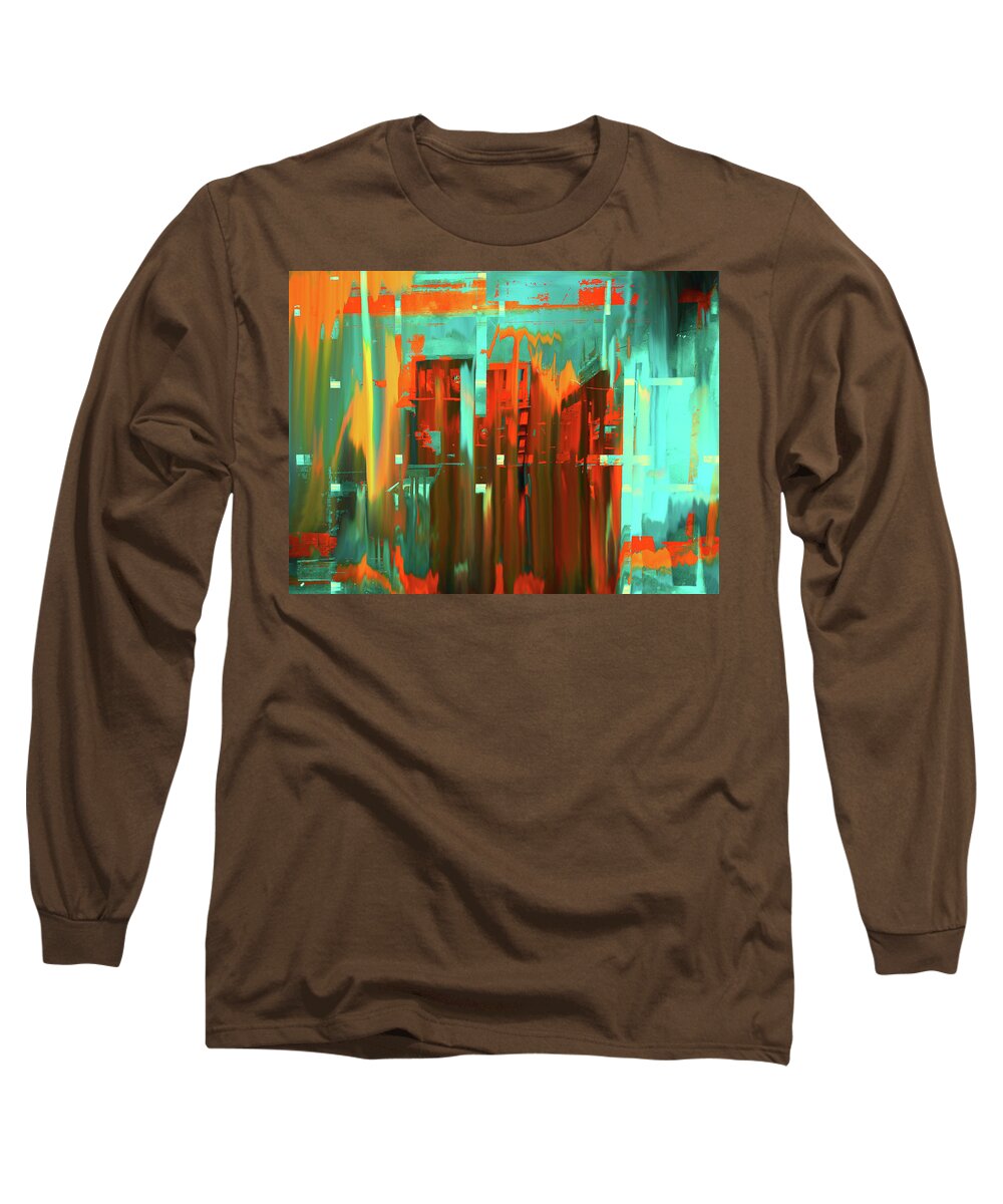 City Long Sleeve T-Shirt featuring the photograph Orange city by Gabi Hampe