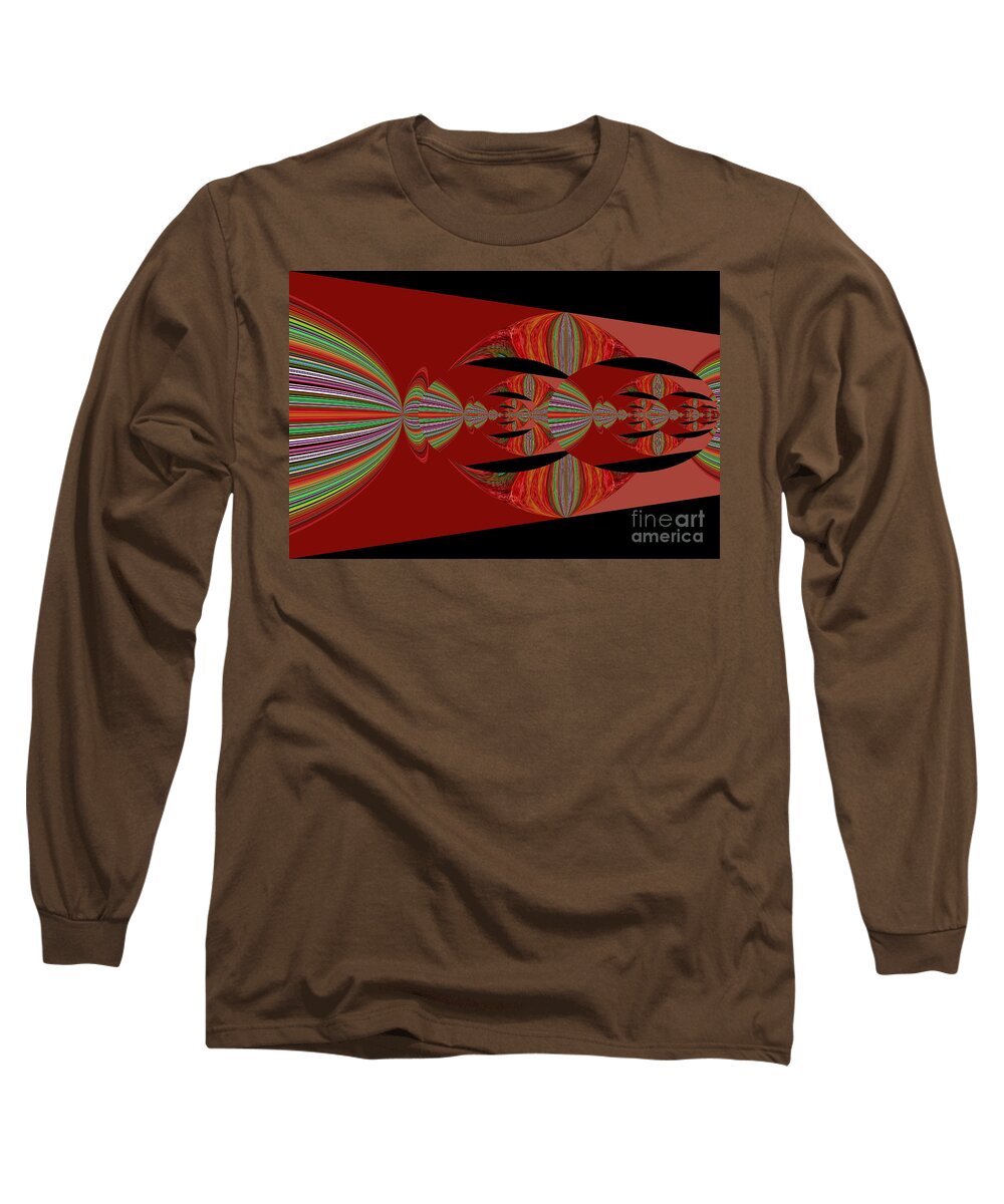 Beautiful Long Sleeve T-Shirt featuring the photograph Red Abstract OVS 26 by Oksana Semenchenko